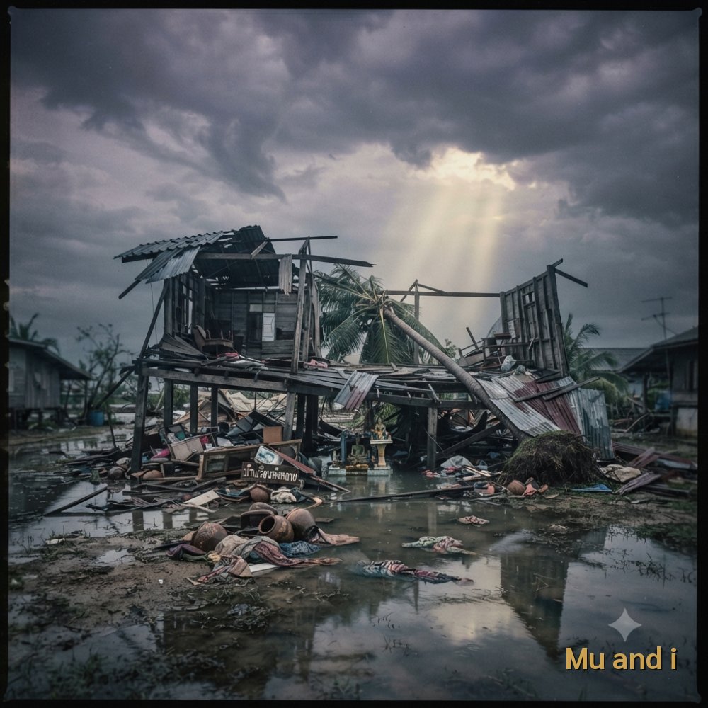 ฝันว่าบ้านพังเพราะพายุ