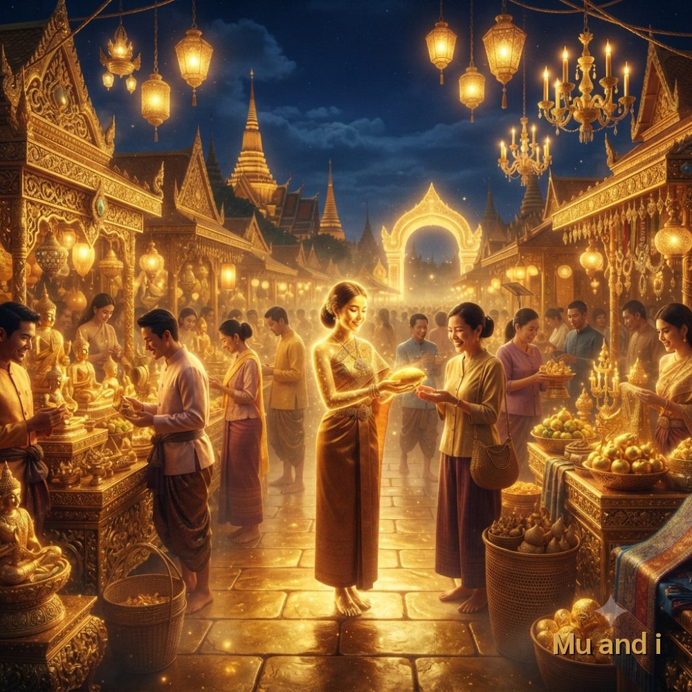 ฝันเห็นตลาดสดทองคำเรืองแสง