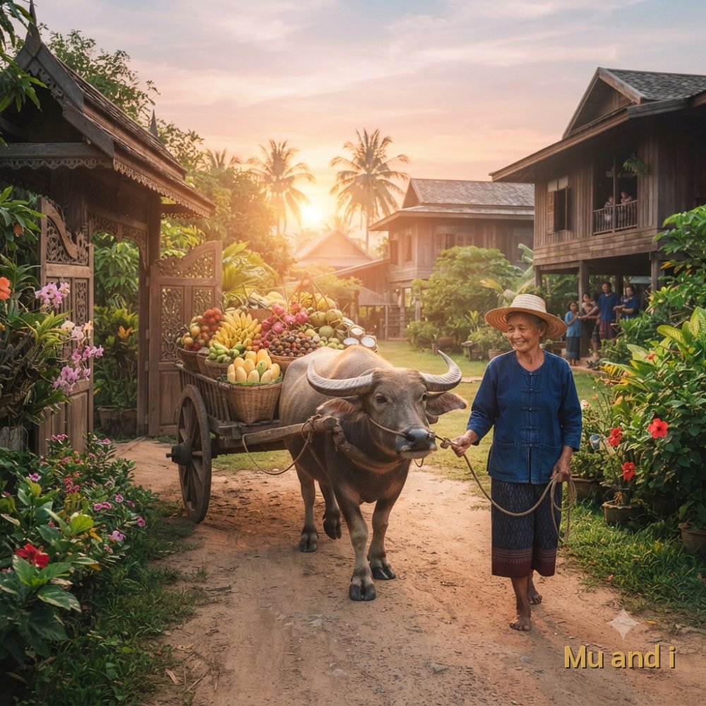 ฝันว่าจูงควายลากเกวียนผลไม้เข้าบ้าน
