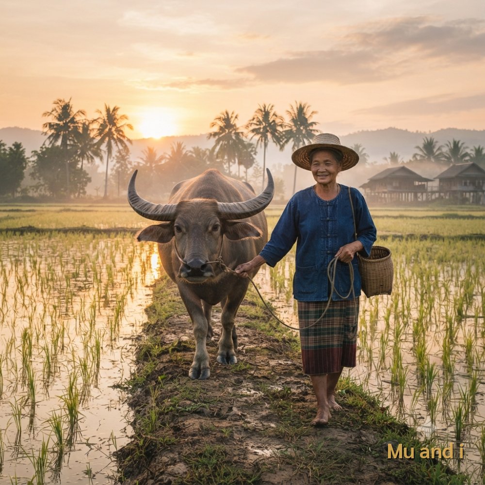 ฝันว่าจูงควายเดินบนคันนา