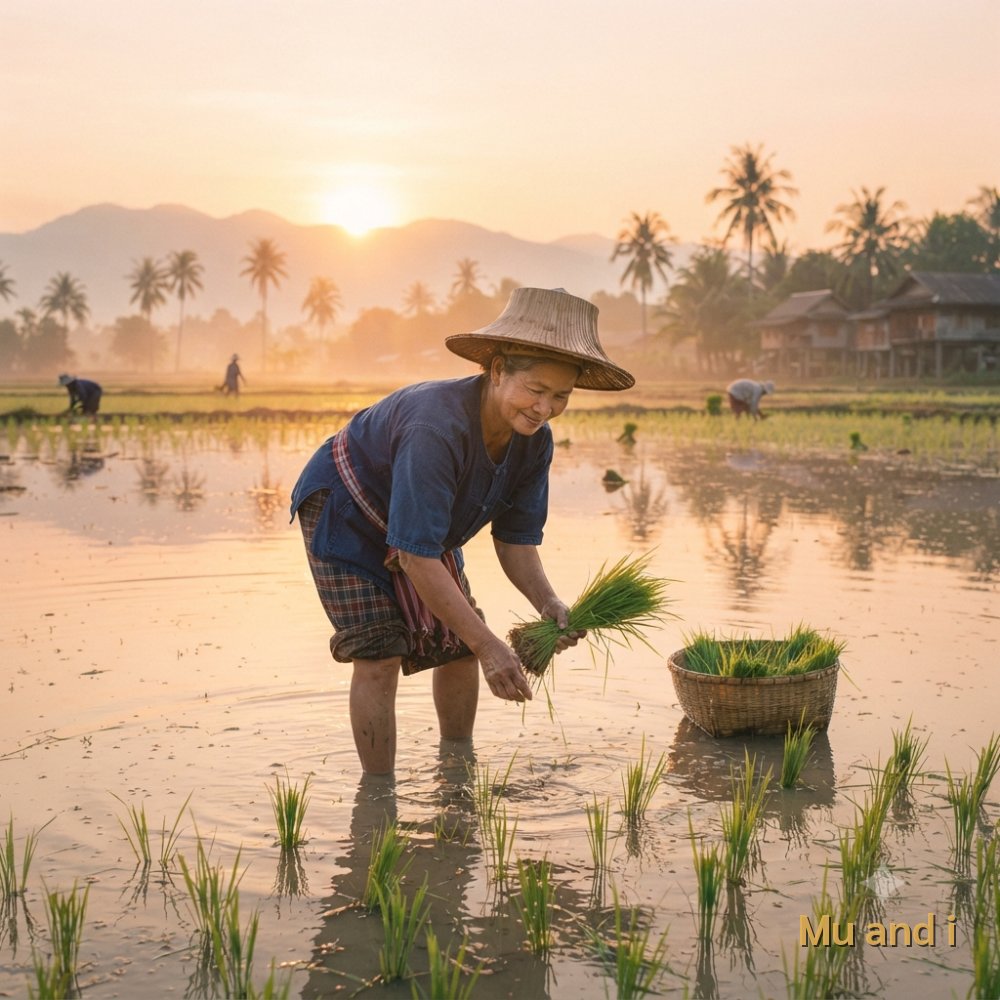 ฝันว่าเดินดำนาปลูกข้าว