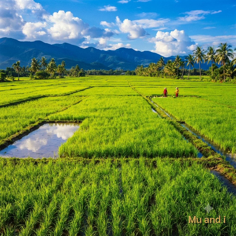 ฝันเห็นทุ่งนาข้าวสีเขียวขจีกว้างใหญ่