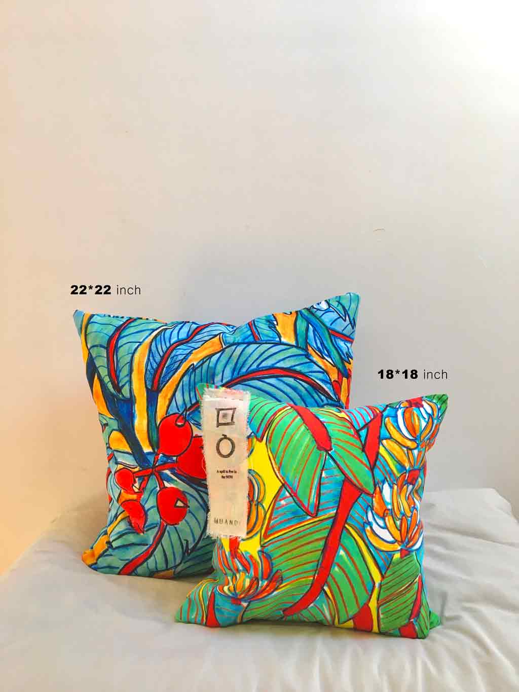 Art Cushion Banana Paradise Painted in Thailand