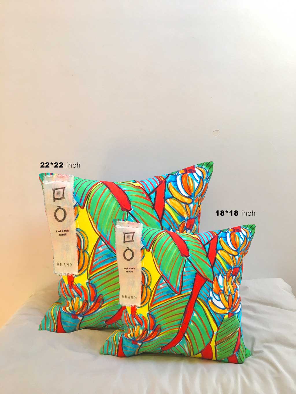 Art Cushion Banana Paradise Painted in Thailand