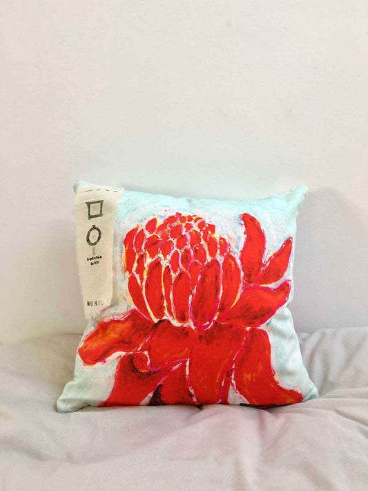 Art Cushion Ginger flower Painted in Thailand