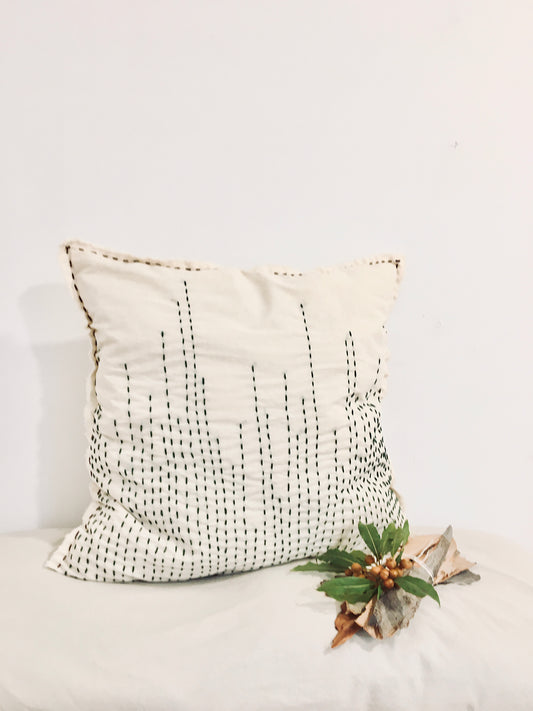 Stitched cushion_ Green_65*65cm