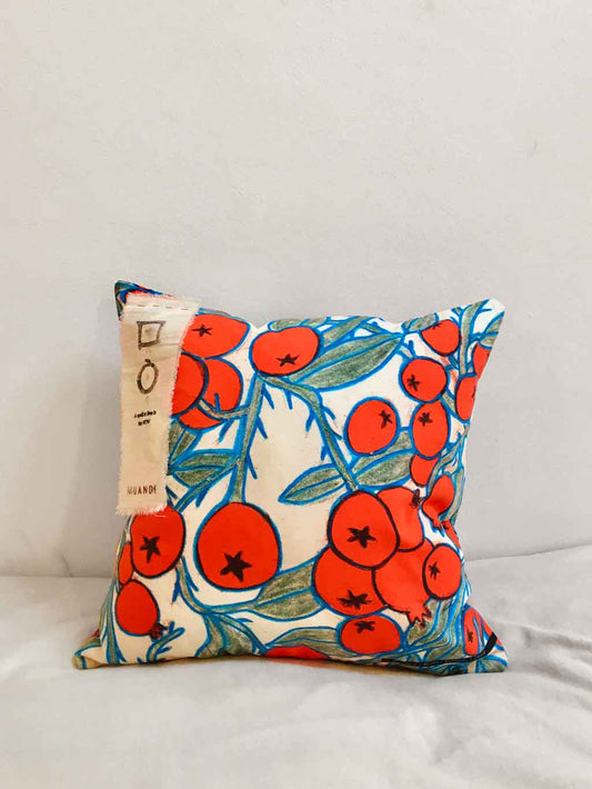 Art Cushion  Red Accent  Painted in Berlin