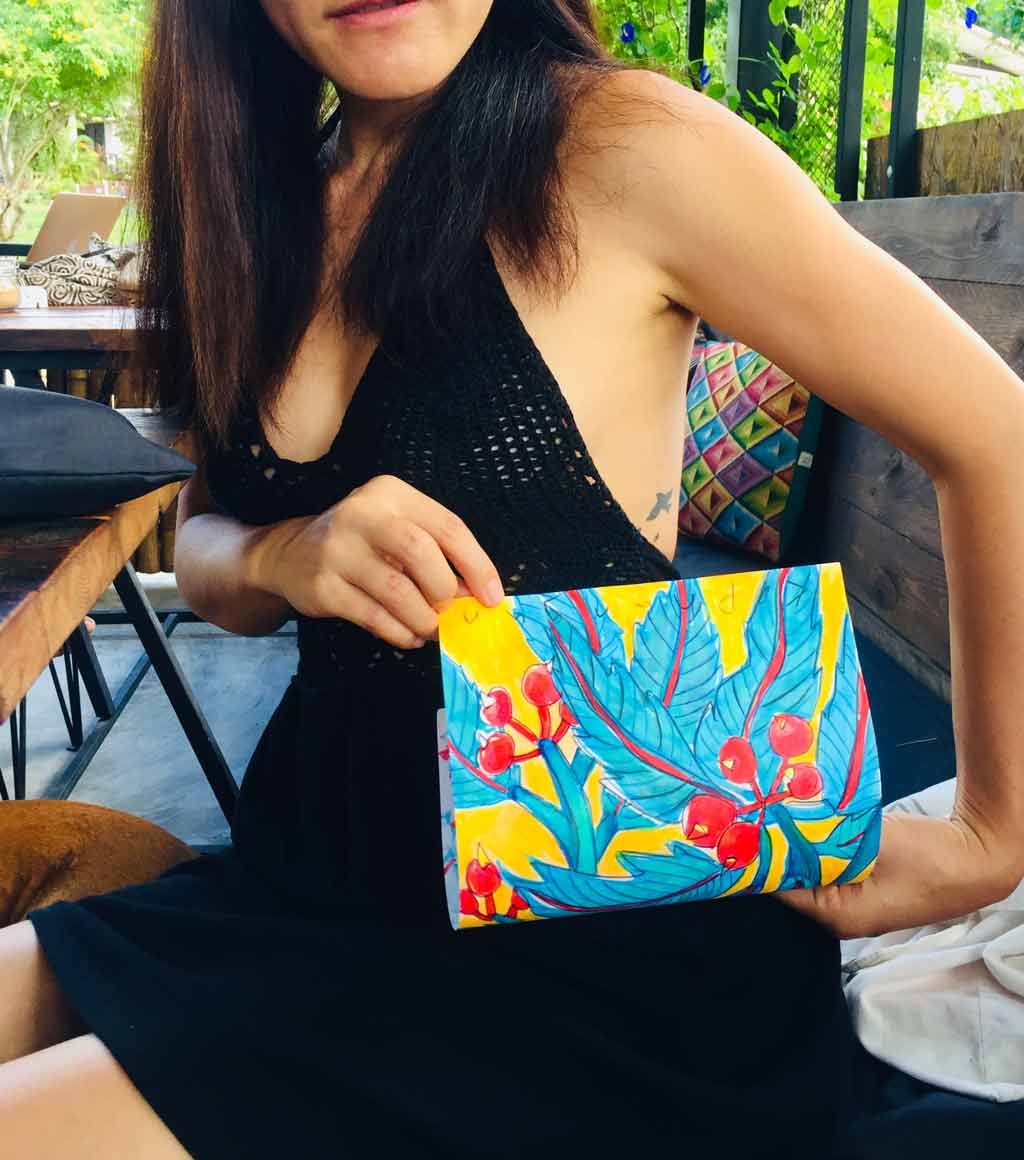 Art Cushion Tropical Energy Painted in Thailand